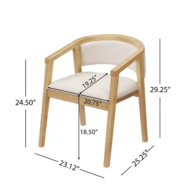 Ensemble de salle à manger Christopher Knight Home Simon 5 pièces en bois d'hévéa de style milieu de siècle avec chaises rembourrées en tissu bouclé