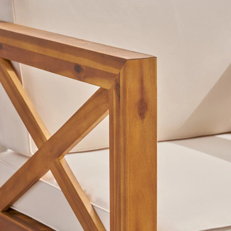 Ensemble de conversation d'extérieur Brava 6 pièces en bois d'acacia par Christopher Knight Home