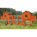 Grand poulailler AECOJOY 366 cm avec enclos, abri en bois, cage à volaille