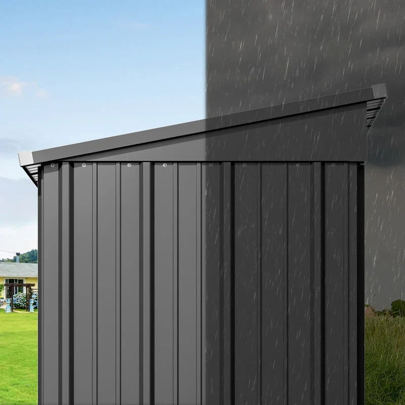 Abri de jardin en métal pour outils avec porte verrouillable pour mobilier de jardin et outils