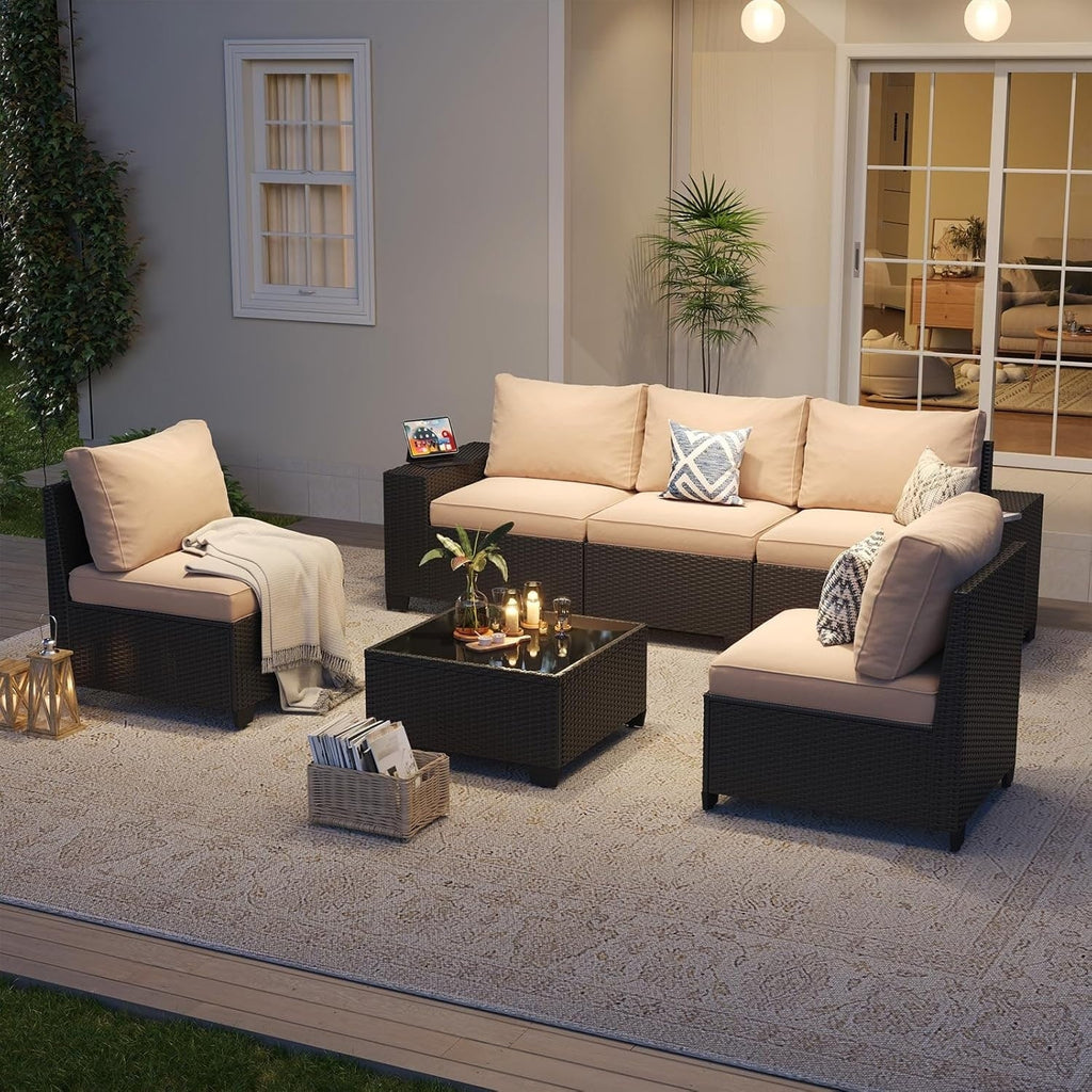Salons de jardin avec coussins de 10 cm d'épaisseur