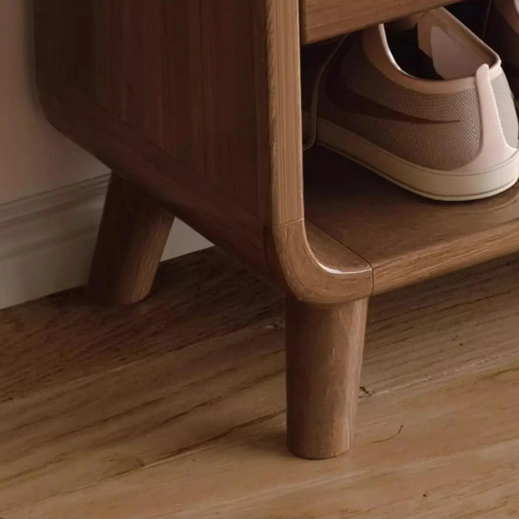 Meuble de rangement pour chaussures de couloir en bois moderne, taille moyenne