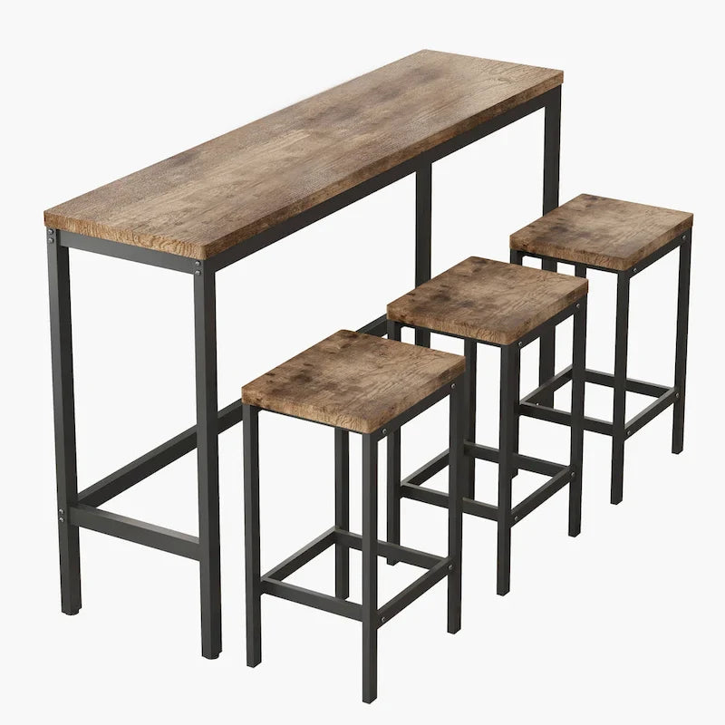 Ensemble table de bar et 3 tabourets
