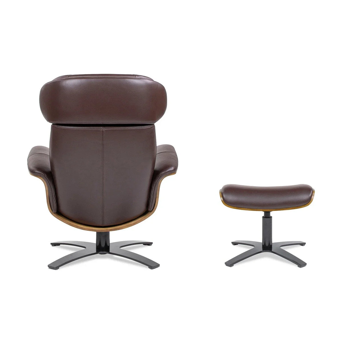 Jovan 31.5 Fauteuil inclinable en cuir véritable avec ottoman
