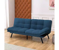 Canapé-lit futon convertible avec dossier réglable et accoudoirs amovibles