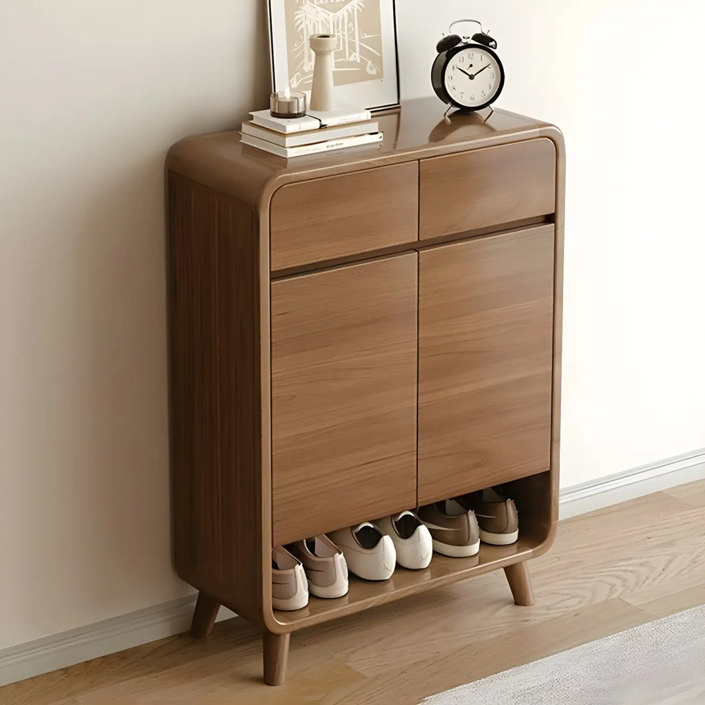 Meuble de rangement pour chaussures de couloir en bois moderne, taille moyenne