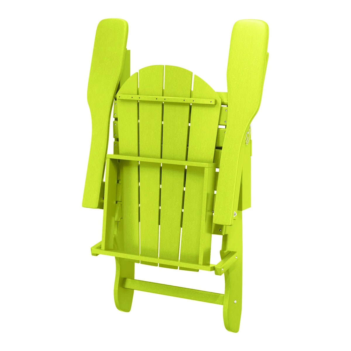 Chaise Adirondack pliante d'extérieur tout temps Polytrends Laguna résistante à la décoloration pour patio
