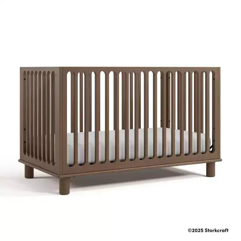 Lit de bébé convertible 3-en-1 de luxe Storkcraft Sicily avec barrière de sécurité pour tout-petit