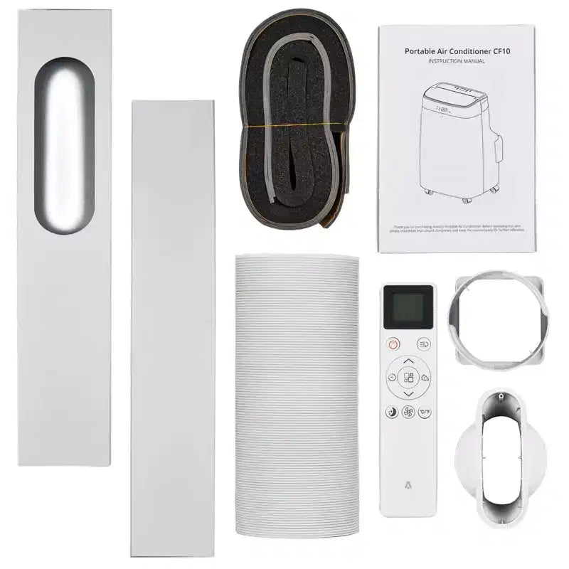 Climatiseur portable 10 000 BTU, Climatiseur de maison avec télécommande pour pièce jusqu'à 42 m², fonctions 3-en-1/minuterie 24h/roulettes
