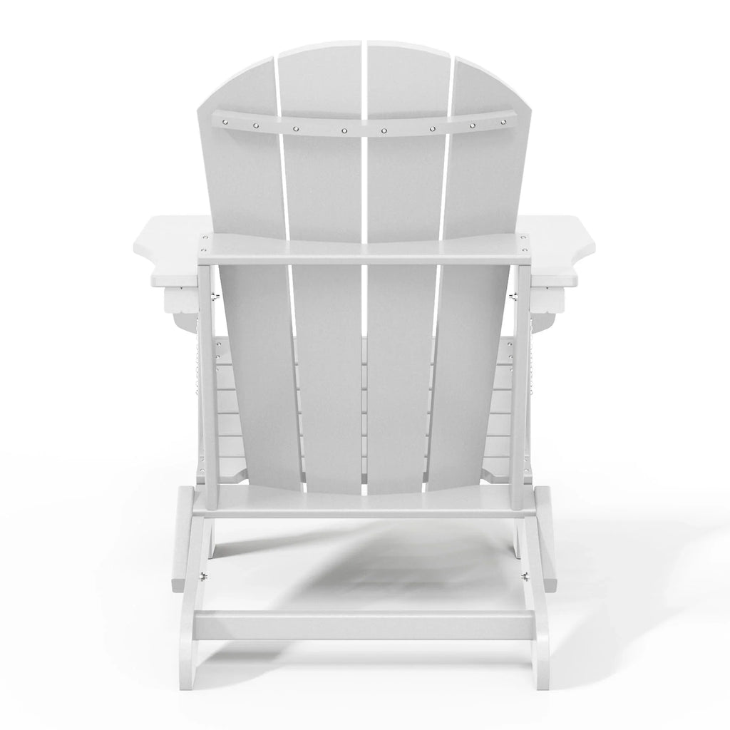 Chaise Adirondack pliante d'extérieur tout temps Polytrends Laguna résistante à la décoloration pour patio