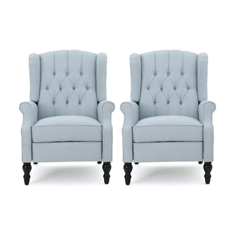 Fauteuils inclinables en tissu touffeté Walter (lot de 2) par Christopher Knight Home