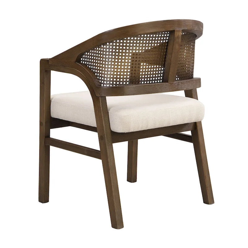 Christopher Knight Home - Chaise de salle à manger capitonnée en cannage (Lot de 2)