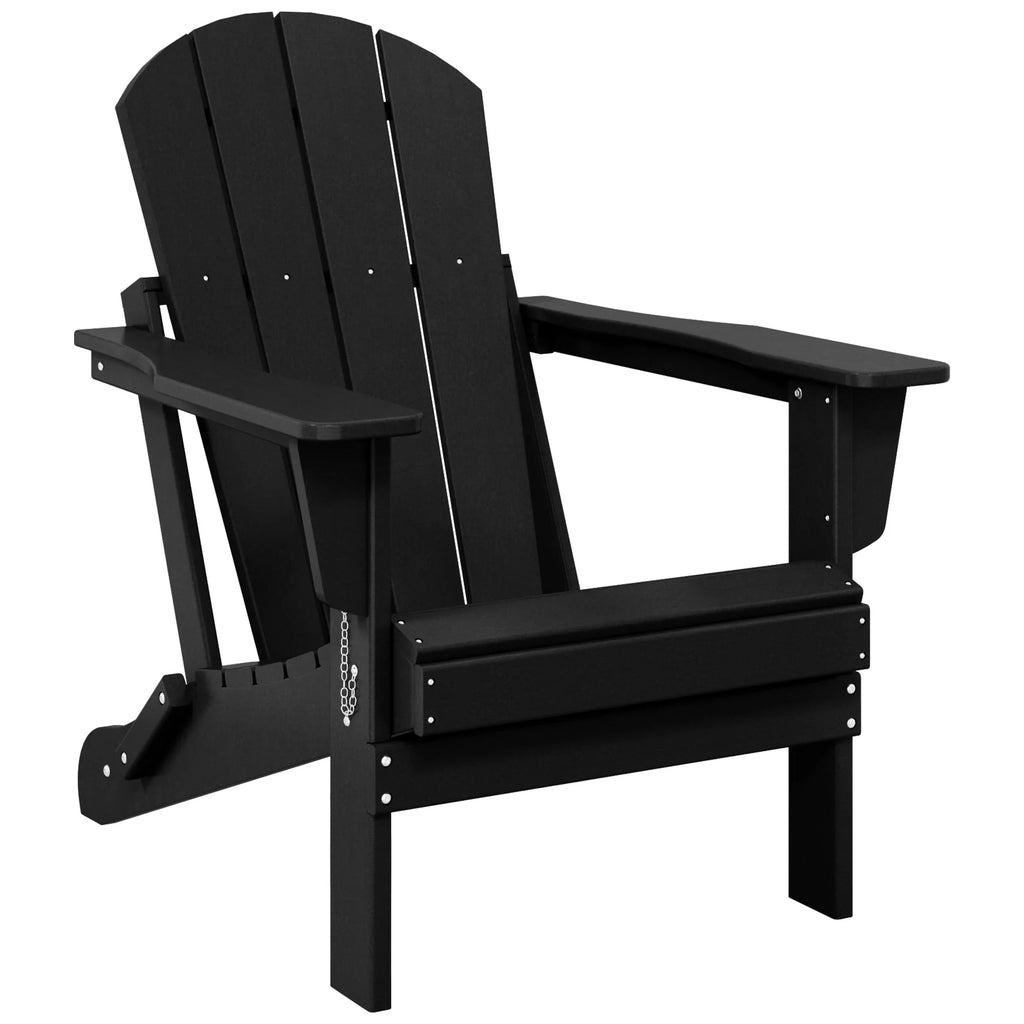 Chaise Adirondack pliante d'extérieur tout temps Polytrends Laguna résistante à la décoloration pour patio