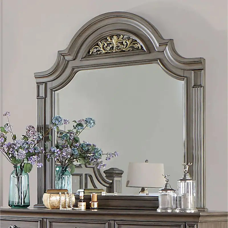 Commode et miroir traditionnels 2 pièces à 9 tiroirs Vame par Furniture of America