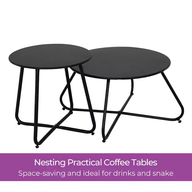 Ensemble de patio extérieur 5 pièces en osier GRANDPATIO avec causeuse