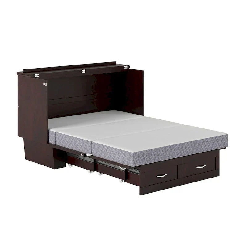 Lit escamotable Monroe Full Murphy avec matelas en mousse à mémoire de forme 6 po