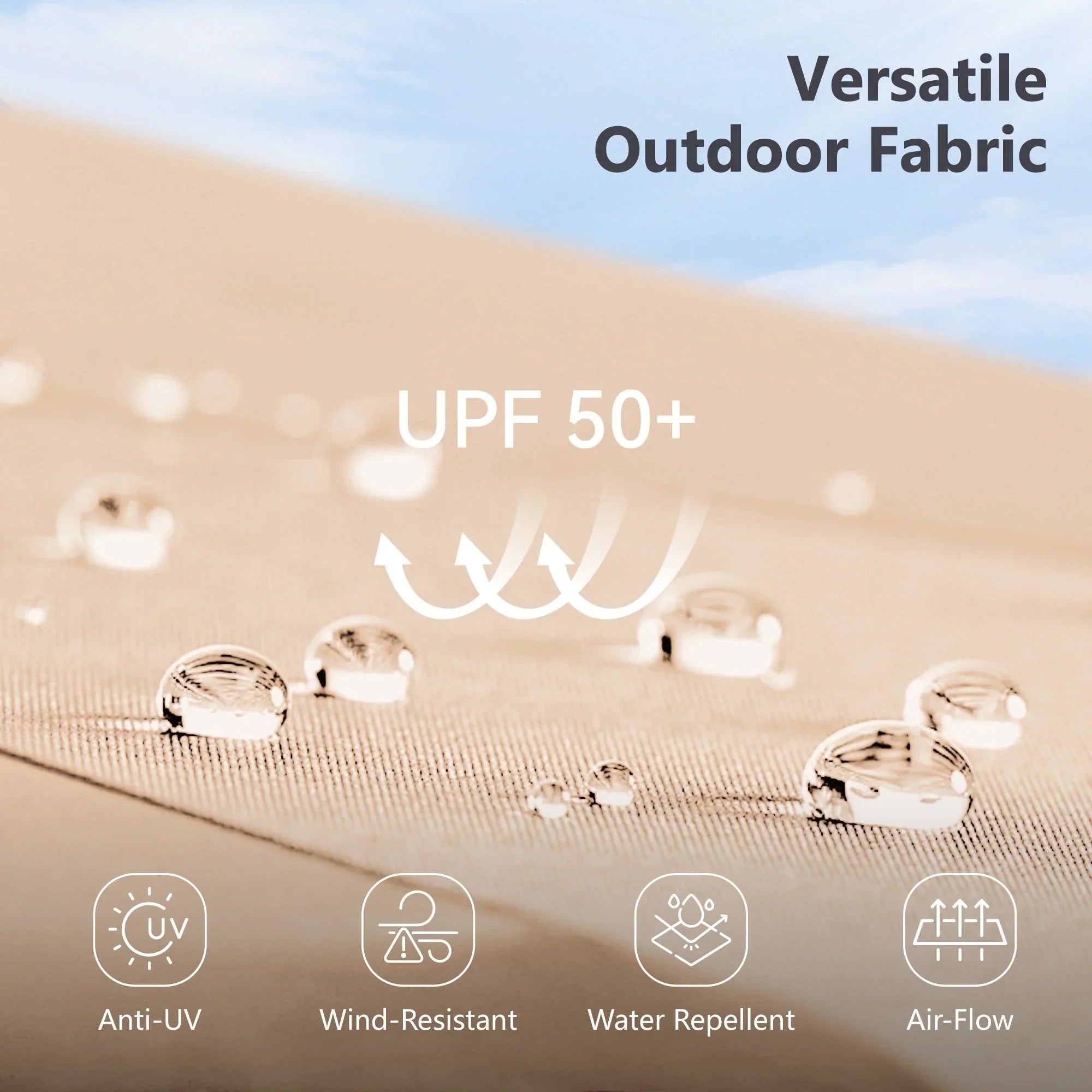 MAISON ARTS Grand Parasol Double Face de 4,5 m avec Base Incluse pour Patio