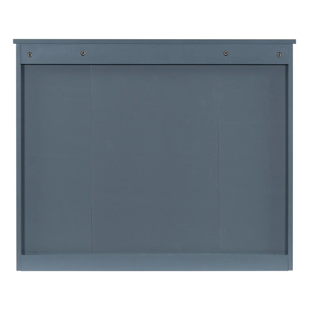 Meuble-lavabo de salle de bain moderne de 91 cm avec lavabo et armoire de toilette, 2 portes et 2 tiroirs