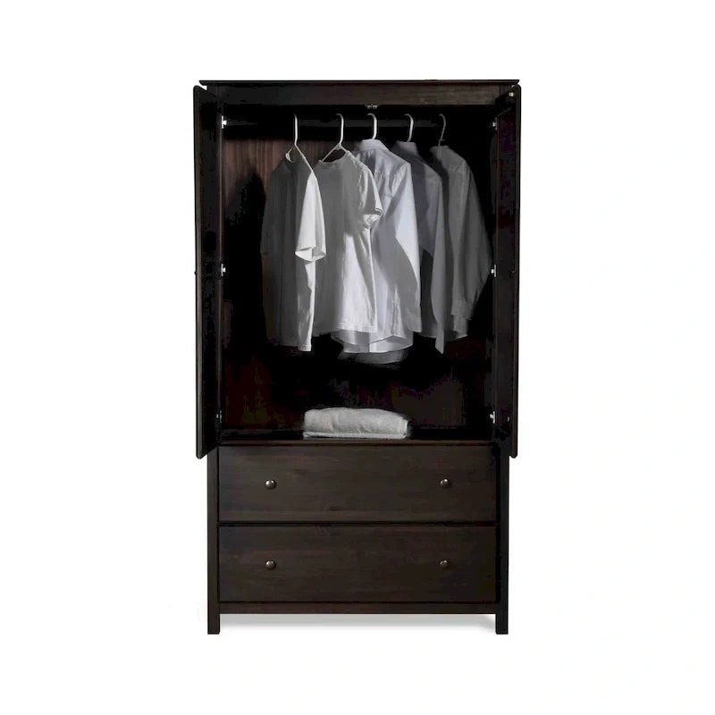 Armoire 2 portes en bois massif - 41x72x22