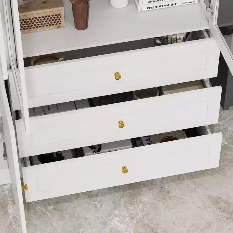 Meuble de rangement polyvalent Famapy avec portes vitrées, bibliothèque, organisateur de garde-manger