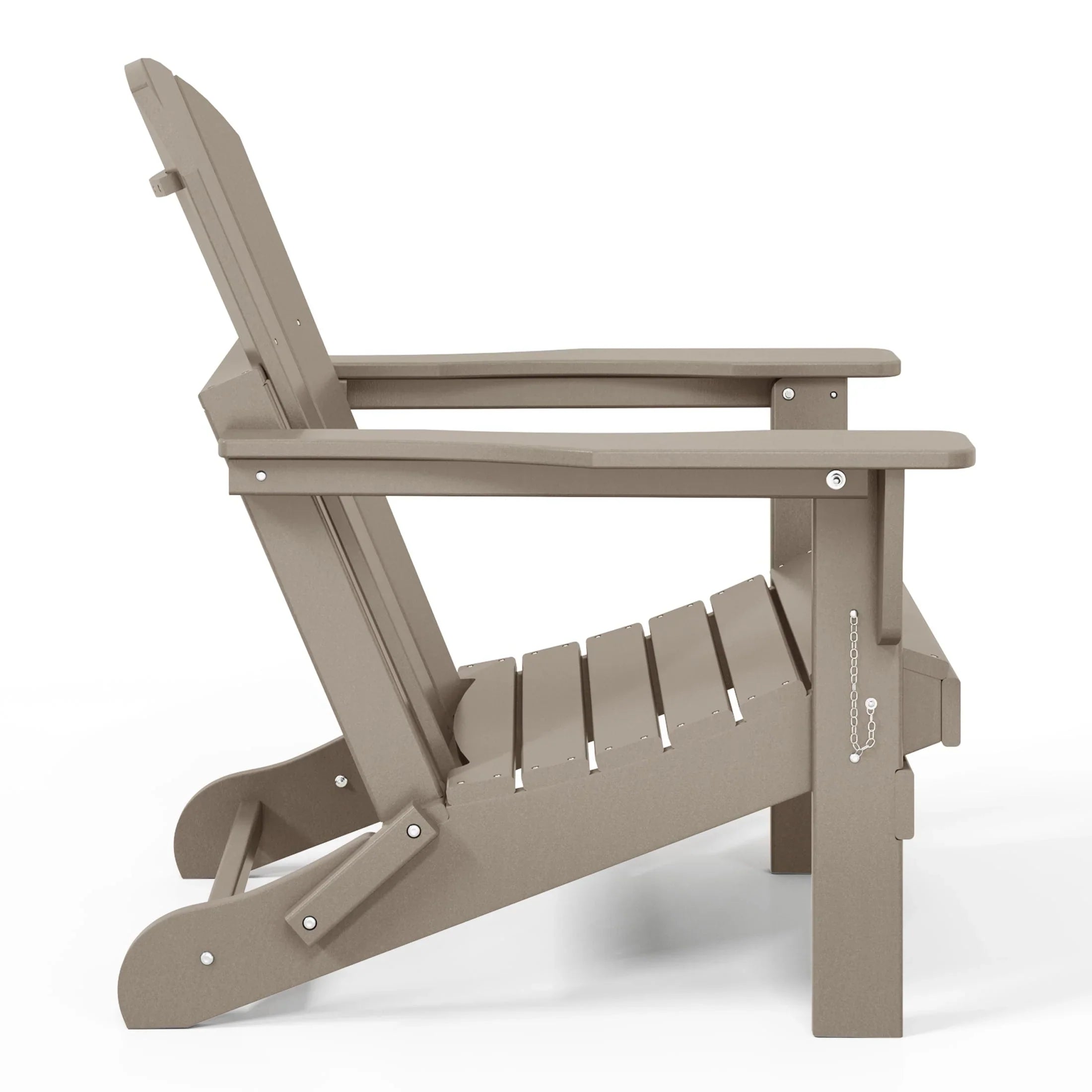 Chaise Adirondack pliante d'extérieur tout temps Polytrends Laguna résistante à la décoloration pour patio