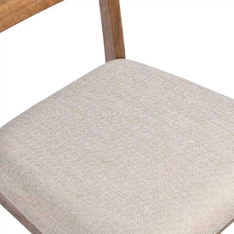 Lot de 4 chaises de salle à manger en bois à dossier à lattes