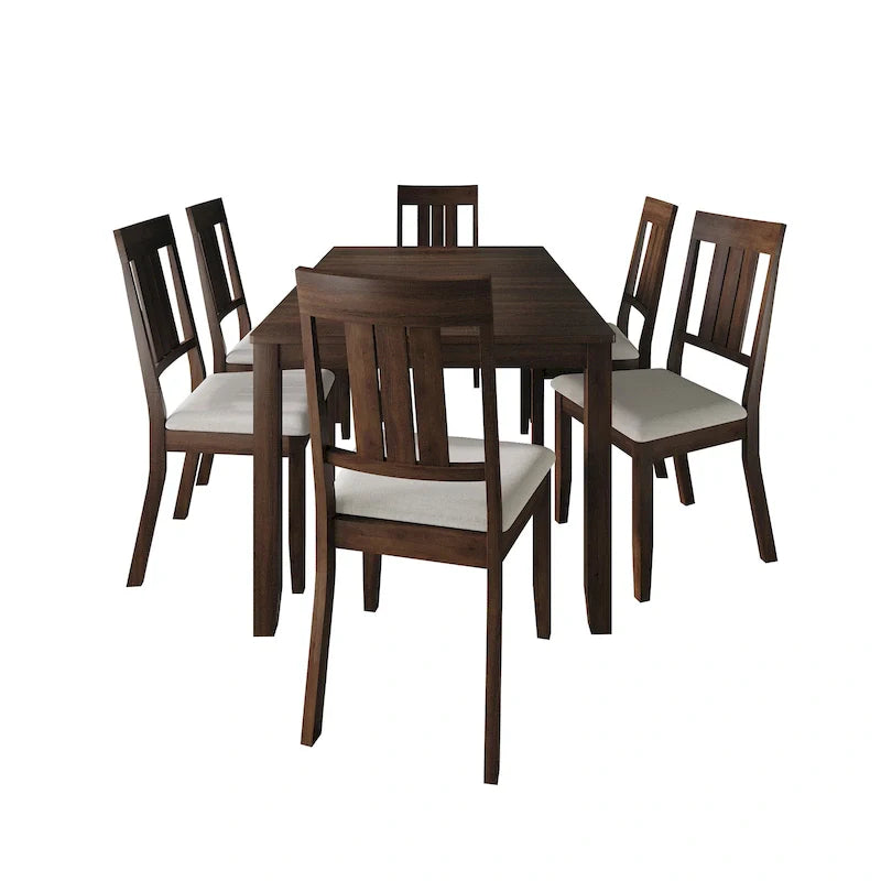 Ensemble de salle à manger classique 7 pièces en bois CraftPorch