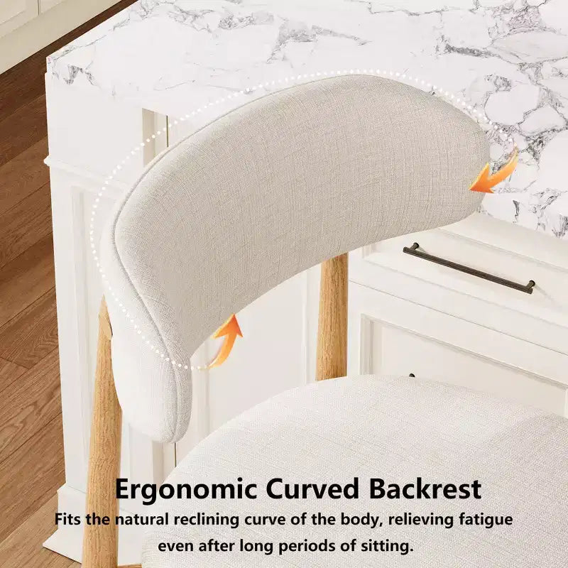 Tabouret de bar hauteur comptoir avec assise rembourrée et pieds en métal, chaise d'îlot de cuisine moderne de 26,3 pouces