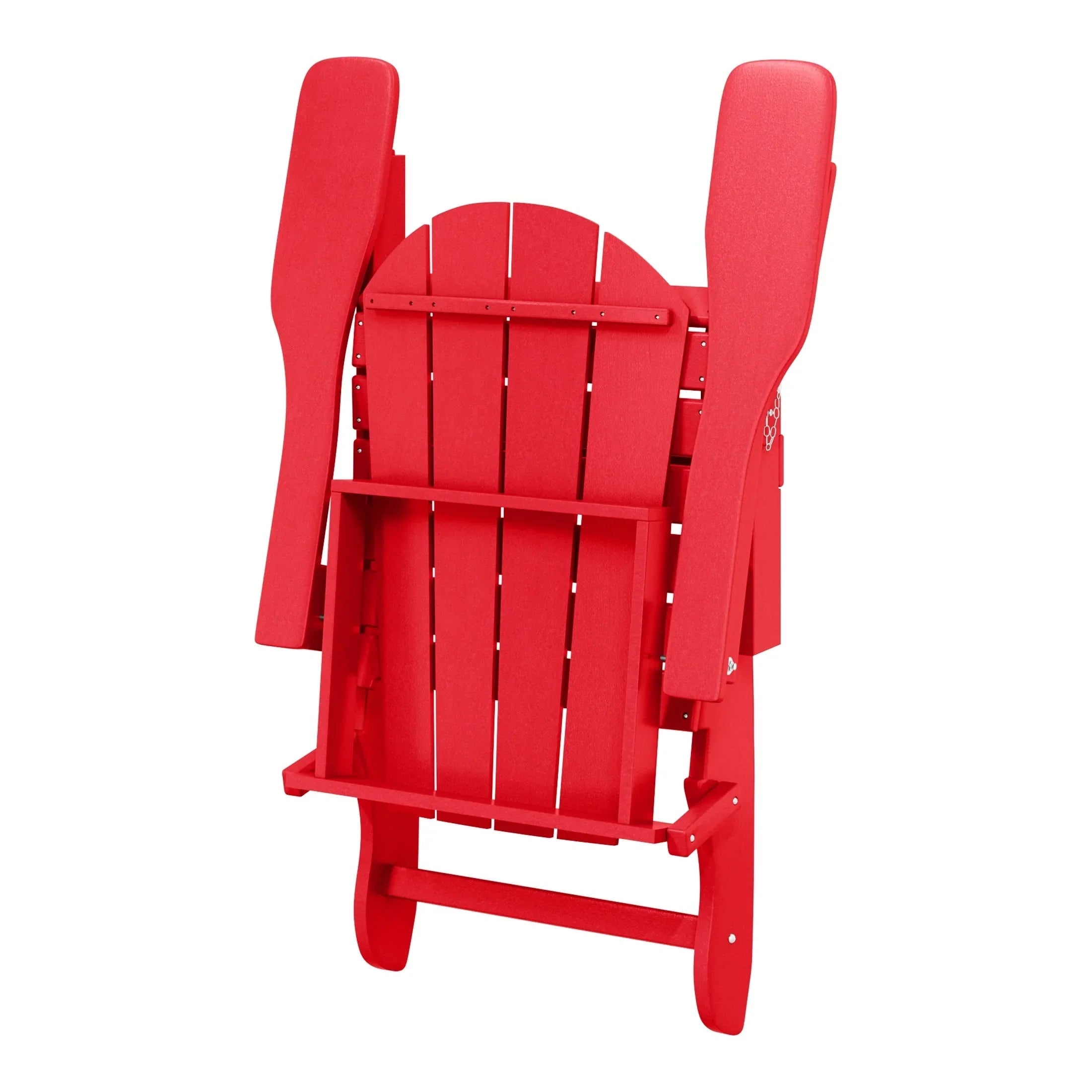 Chaise Adirondack pliante d'extérieur tout temps Polytrends Laguna résistante à la décoloration pour patio