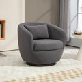 Fauteuil club pivotant rembourré avec rangement, chaise d'appoint moderne pour salon, chambre, bureau ou coin lecture