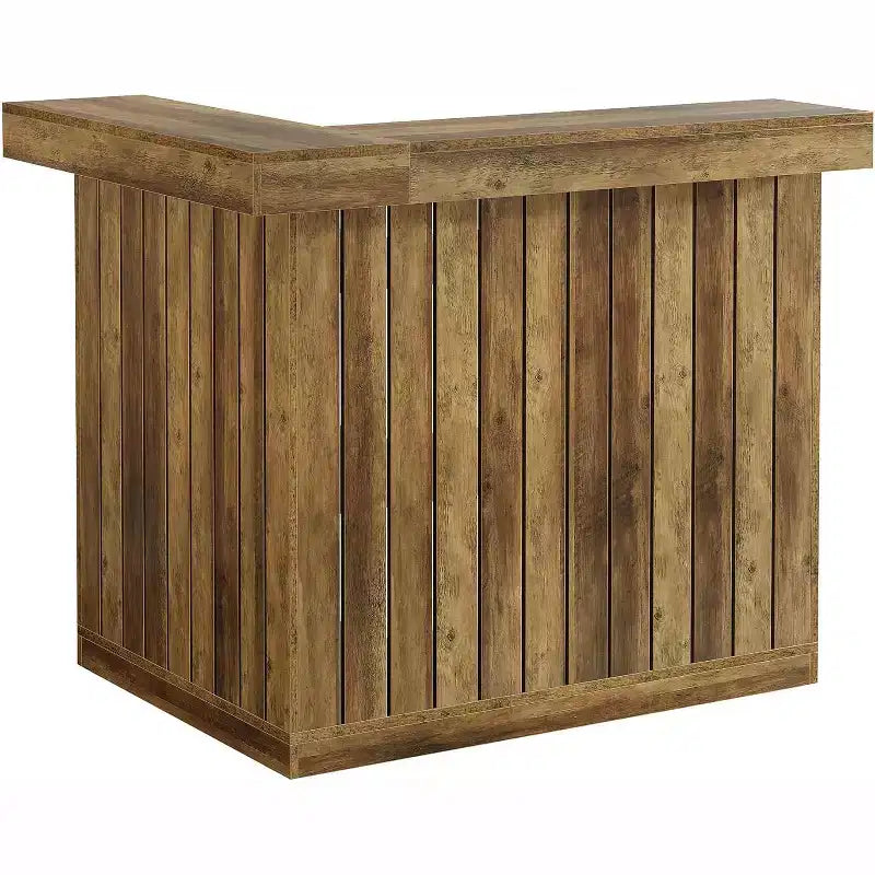 Bar de salon en L Lantine, bar à liqueurs d'angle à 4 niveaux avec étagères de rangement et porte-verres à vin pour pub à domicile