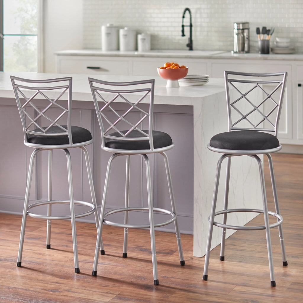 Tabourets Alyssa à hauteur réglable et pivotants Simple Living (lot de 3)