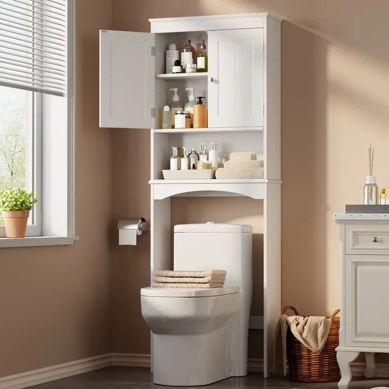 Meuble de rangement de salle de bain, Meuble de rangement WC, Étagère de salle de bain au-dessus des toilettes, Étagère WC gain de place