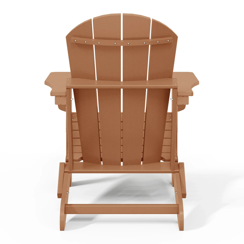 Chaise Adirondack pliante d'extérieur tout temps Polytrends Laguna résistante à la décoloration pour patio