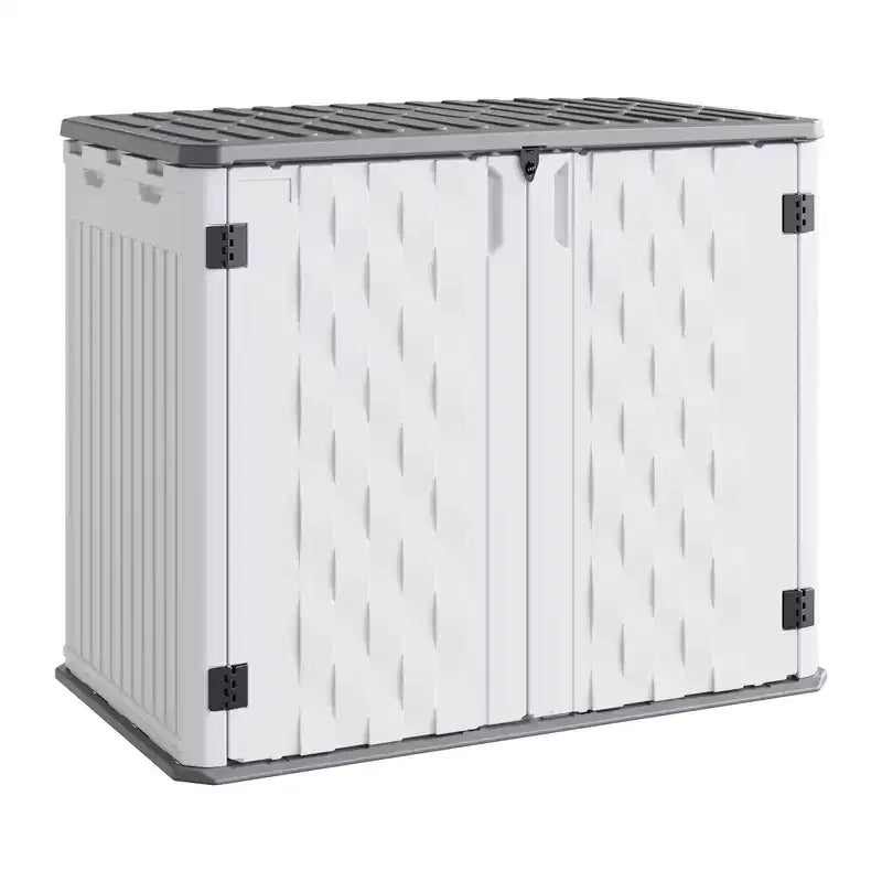 Armoire de rangement d'extérieur, Abri de rangement extérieur en résine étanche, pour poubelles