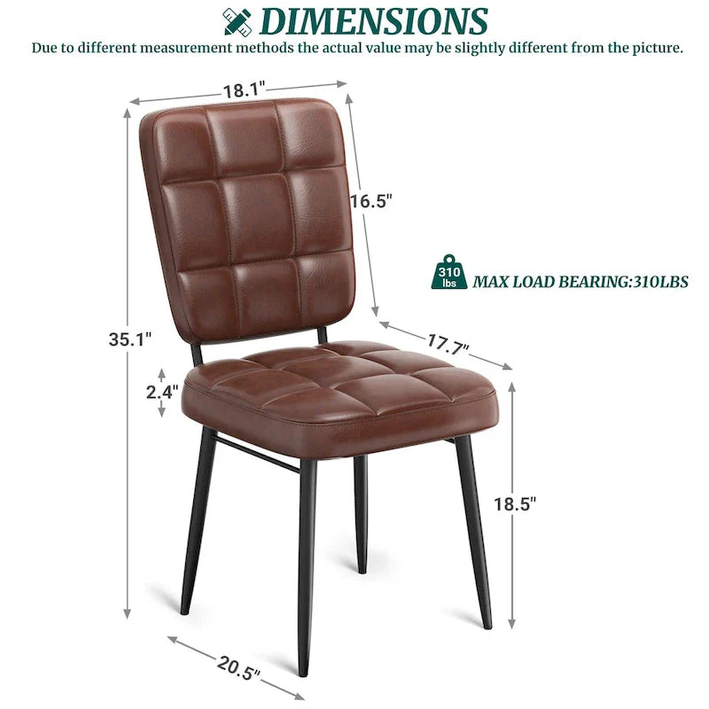 Lot de 2/4/6/8 chaises de salle à manger modernes, chaises de cuisine rembourrées avec coussin épais pour salle à manger