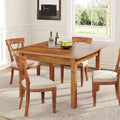 Table à manger carrée de 100 cm pour 2-4 personnes avec pieds en bois massif pour salon et salle à manger