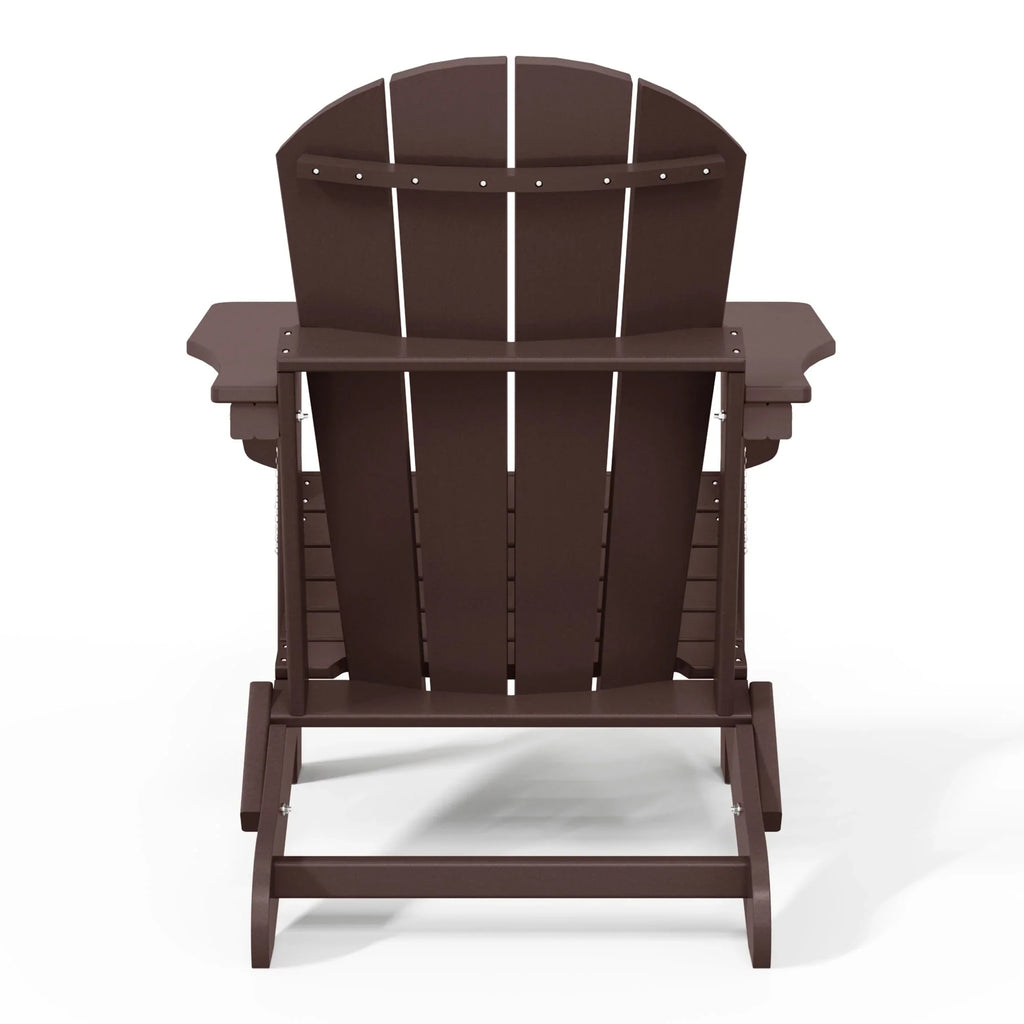 Chaise Adirondack pliante d'extérieur tout temps Polytrends Laguna résistante à la décoloration pour patio