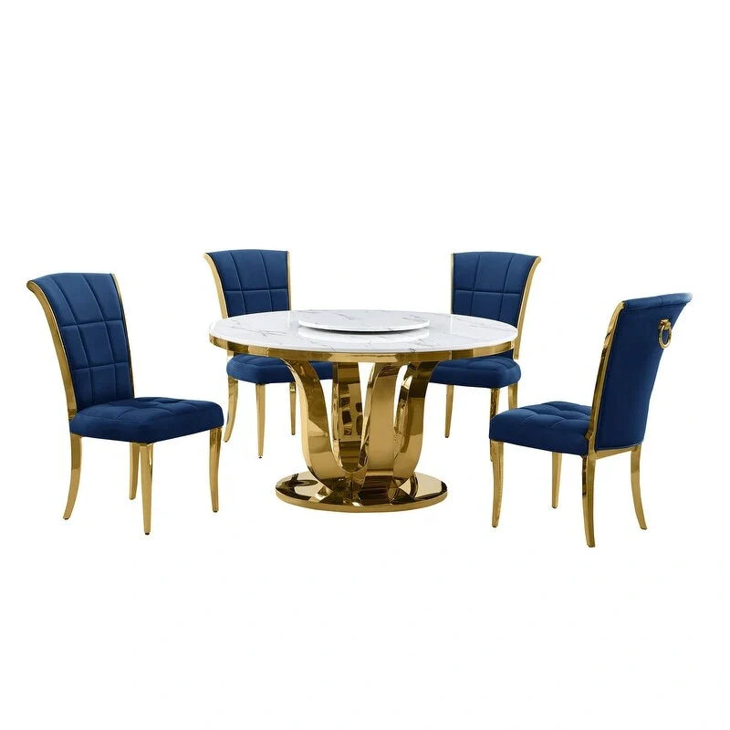 Ensemble de salle à manger rond 5 pièces Best Quality Furniture D325-SC324-7