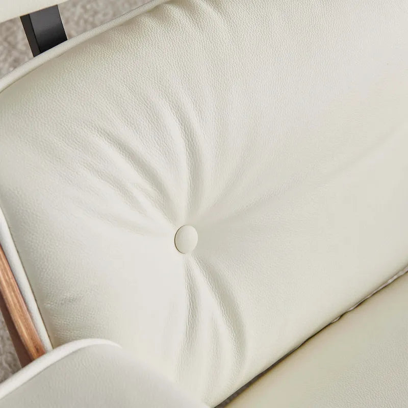 Fauteuil inclinable en cuir de style Mid-Century Modern