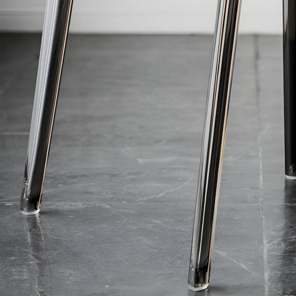 Chaise de salle à manger sans accoudoirs à dossier bas en acrylique ambre