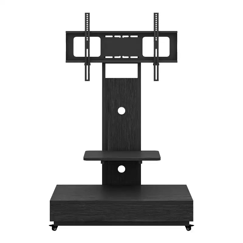 Meuble TV pour téléviseurs de 32 à 75 pouces, Chariot TV mobile à hauteur réglable avec tiroir et roulettes pour salon, chambre, bureaux -ModernLuxe