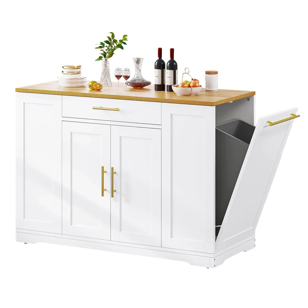 Moasis 53 pouces, îlot de cuisine roulant, armoire de rangement, chariot de cuisine mobile portable