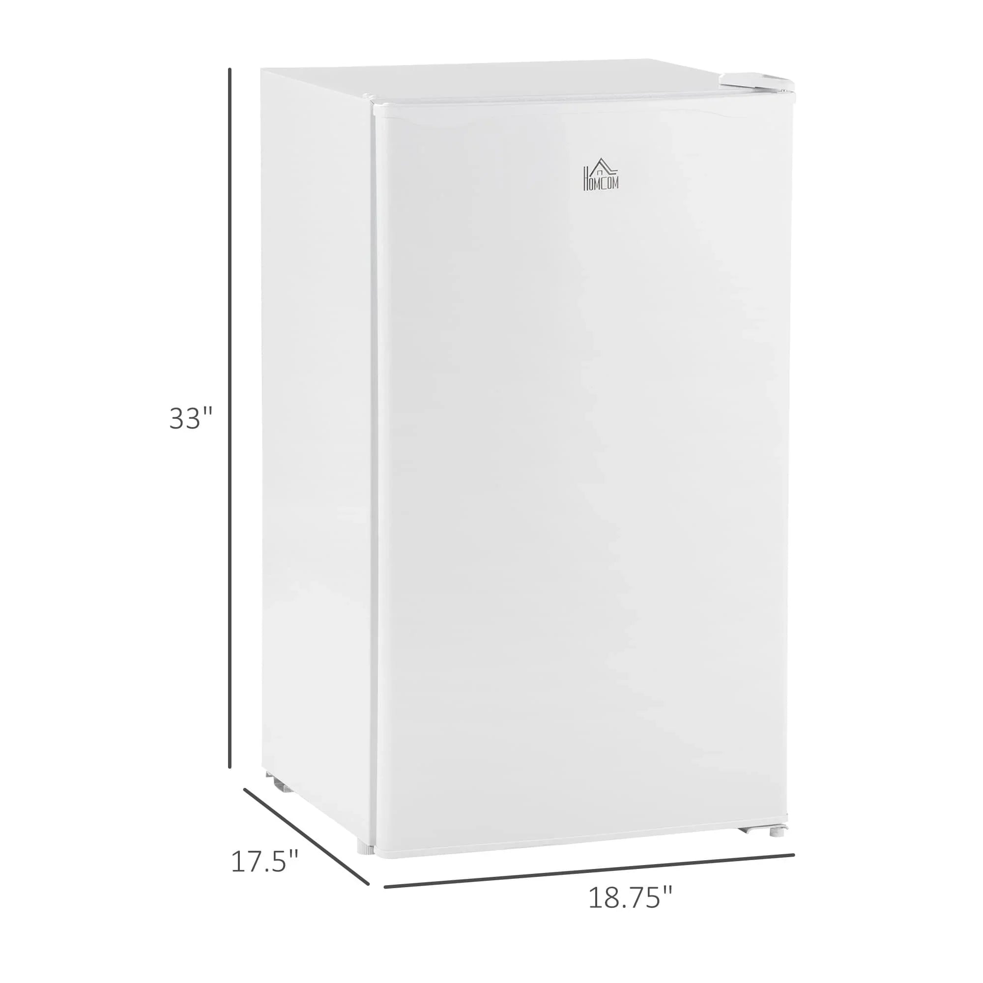 HOMCOM Mini-réfrigérateur de 90,6 L avec congélateur, Réfrigérateur compact à porte unique avec thermostat réglable pour chambre