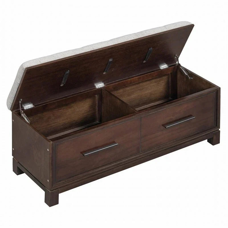 Banc à chaussures avec coussin amovible et rangement dissimulé pour l'entrée et le salon