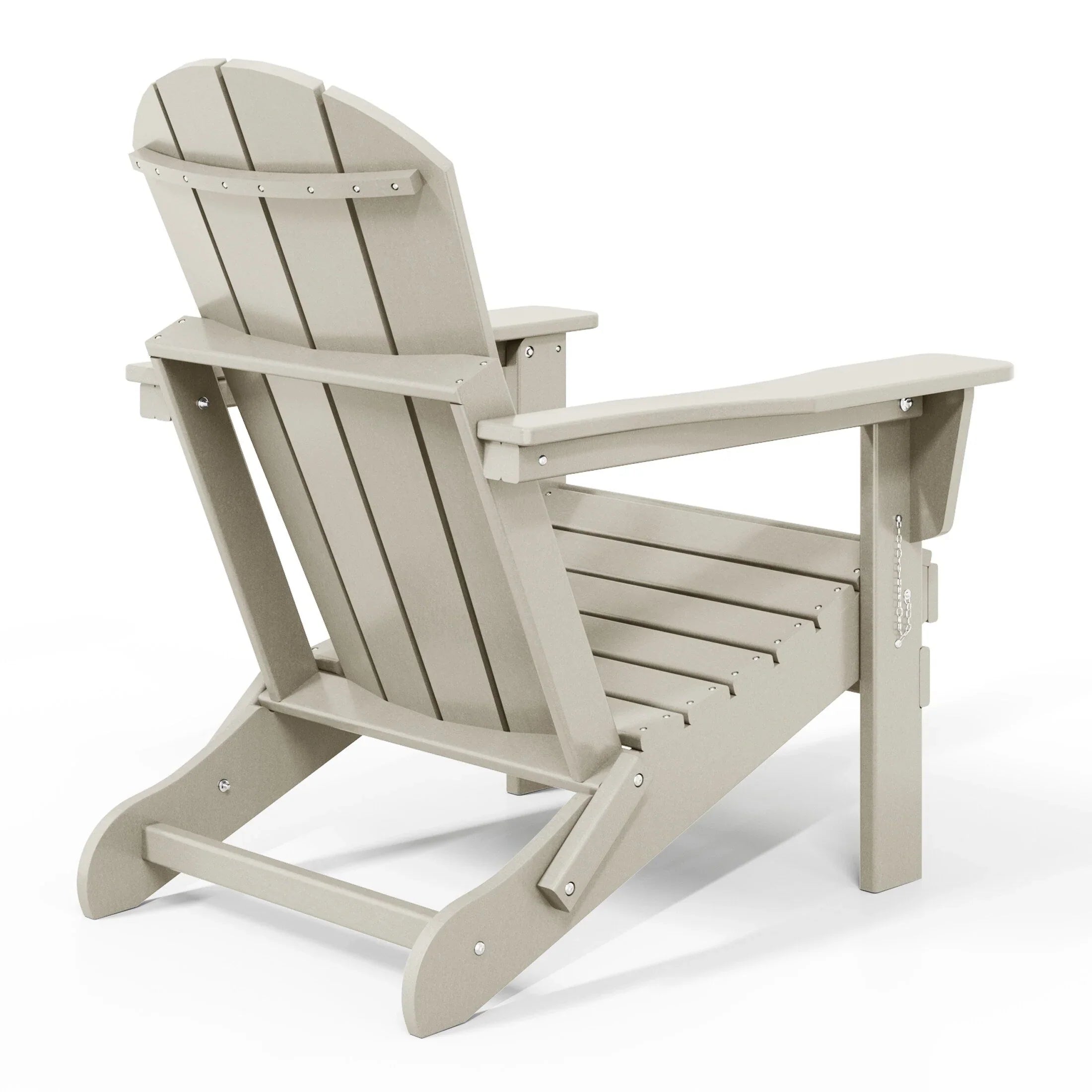 Chaise Adirondack pliante d'extérieur tout temps Polytrends Laguna résistante à la décoloration pour patio