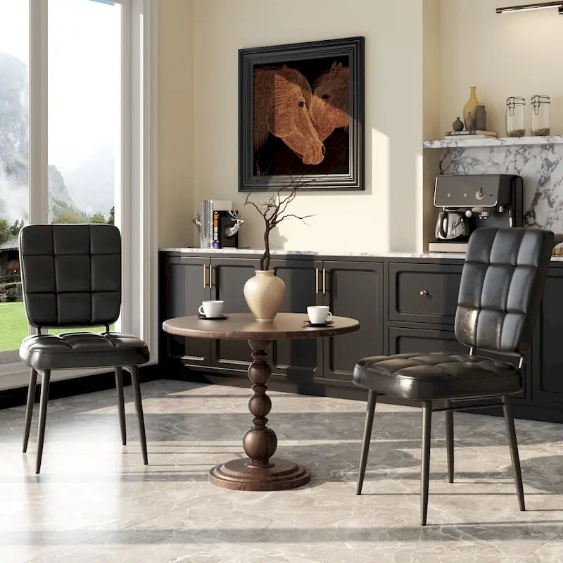 Lot de 2/4/6/8 chaises de salle à manger modernes, chaises de cuisine rembourrées avec coussin épais pour salle à manger