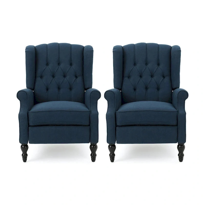 Fauteuils inclinables en tissu touffeté Walter (lot de 2) par Christopher Knight Home