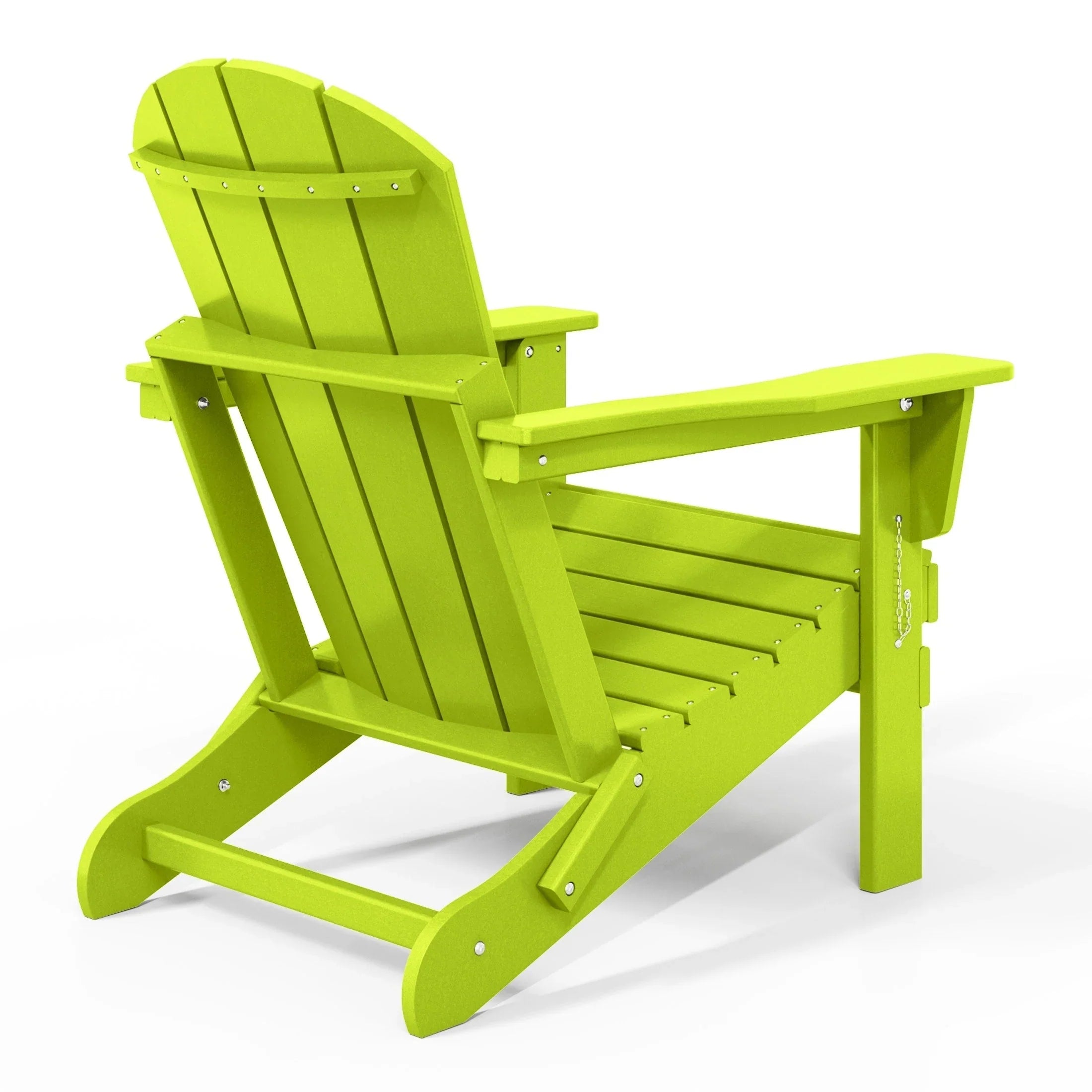 Chaise Adirondack pliante d'extérieur tout temps Polytrends Laguna résistante à la décoloration pour patio