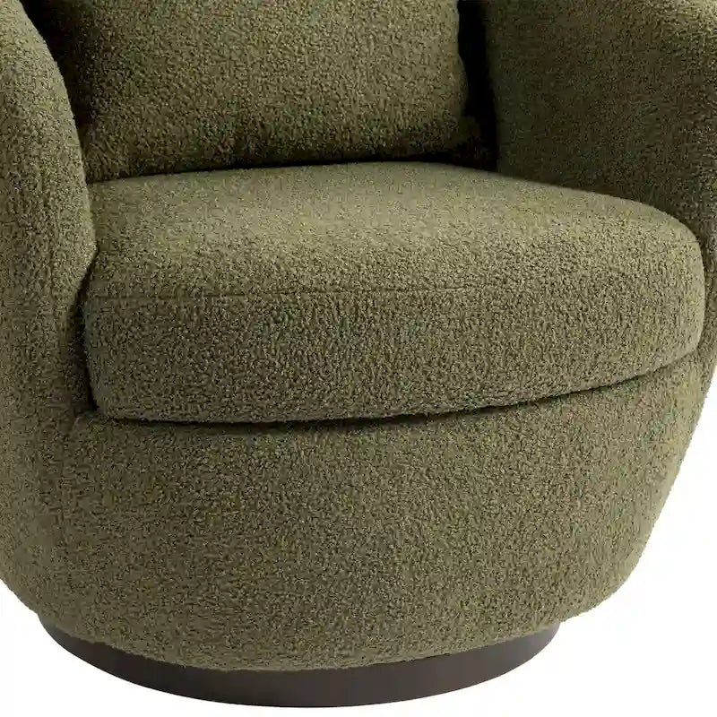 Fauteuil club pivotant rembourré avec rangement, chaise d'appoint moderne pour salon, chambre, bureau ou coin lecture